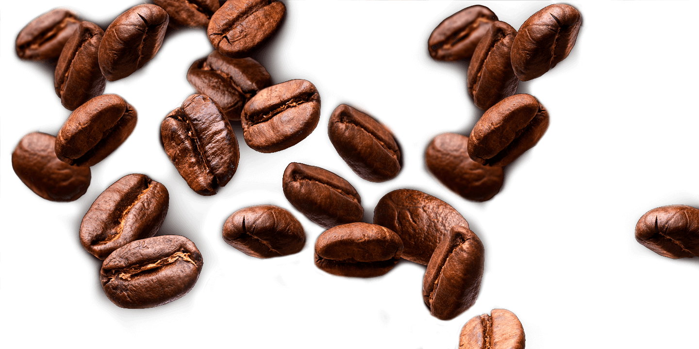 A top down view of whole coffee beans. Coffee available 24/7! Whether hot or cold, if you're asking for a coffee near me 7-Eleven has you covered.